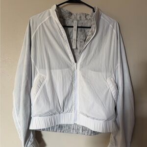 lululemon athletica Light Gray Bomber Jacket